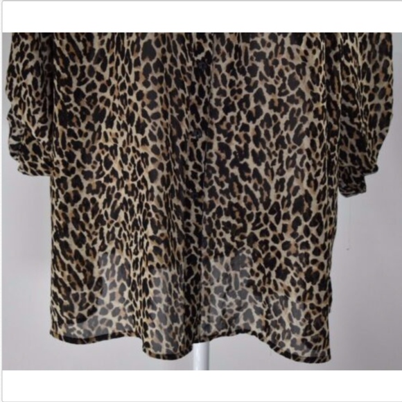 Lane Bryant roll tab blouse top shirt  22 24 print - Picture 3 of 8